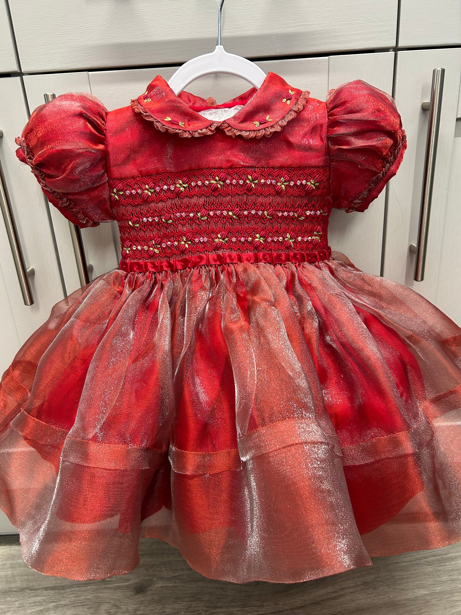 Red organza Christmas desss