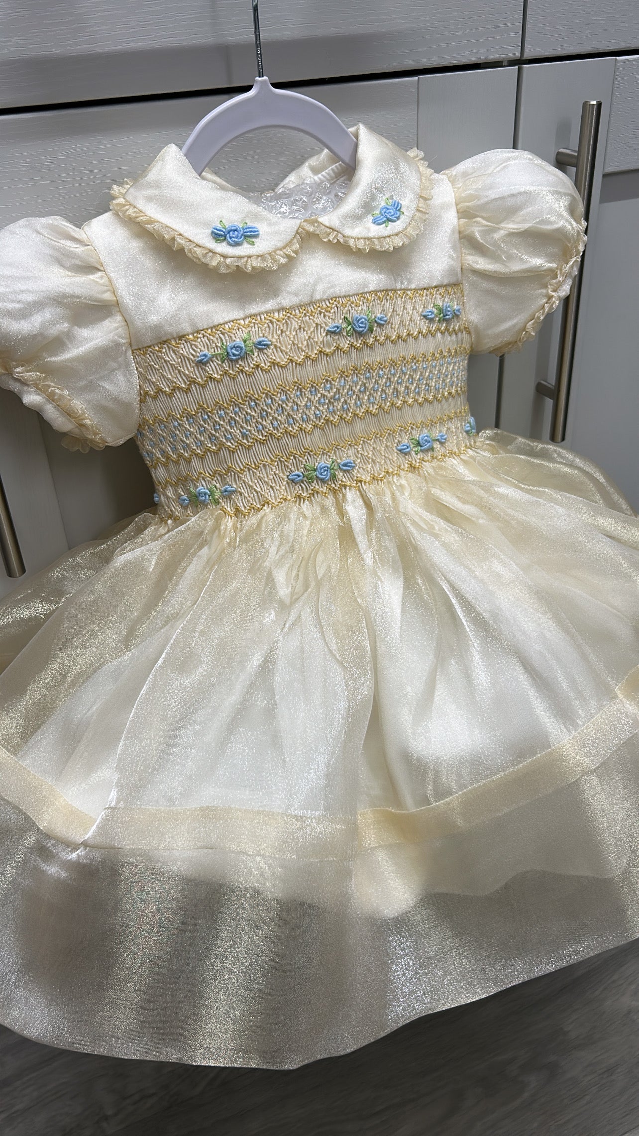 Cream organza dress