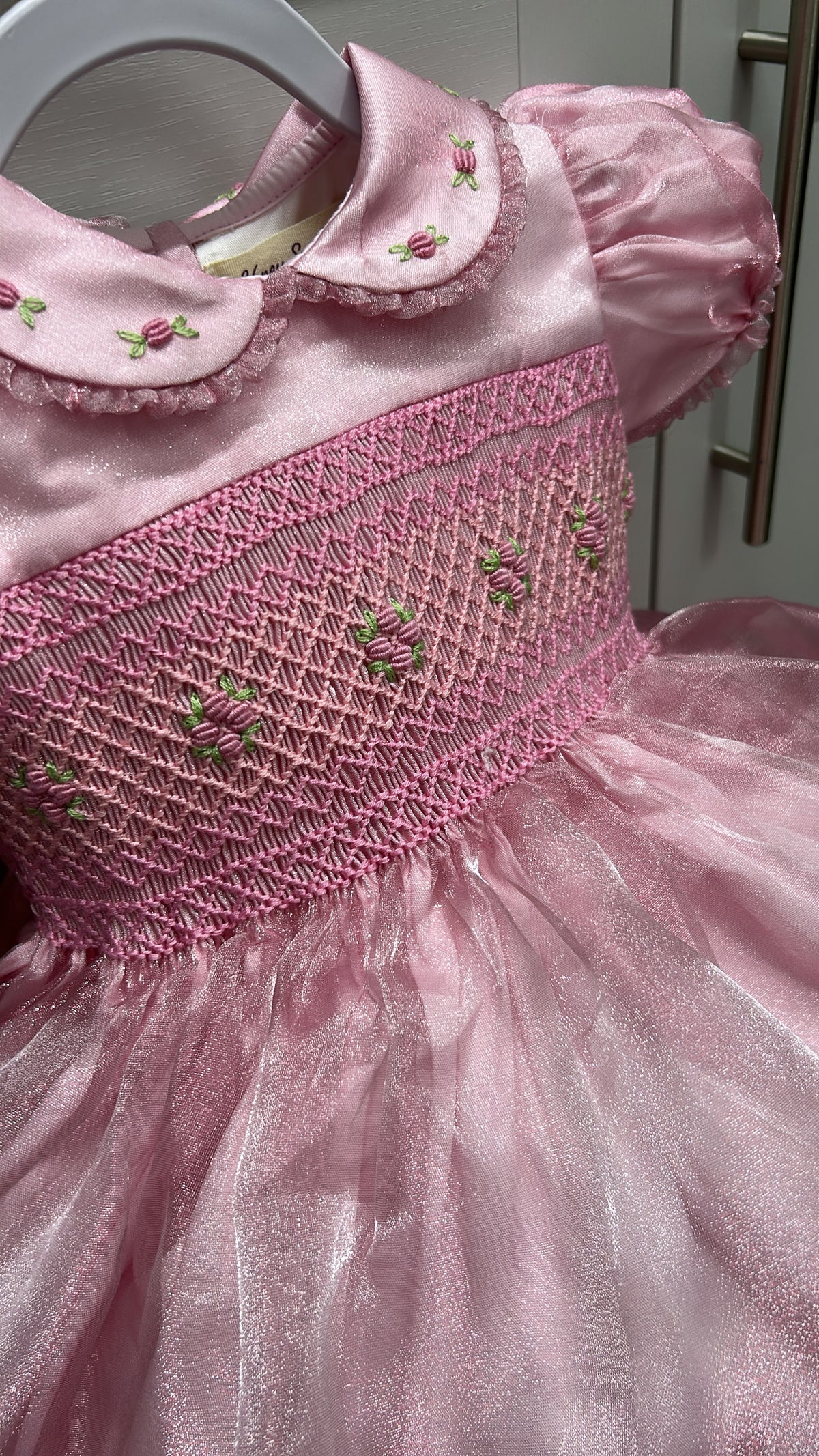 Pink organza dress