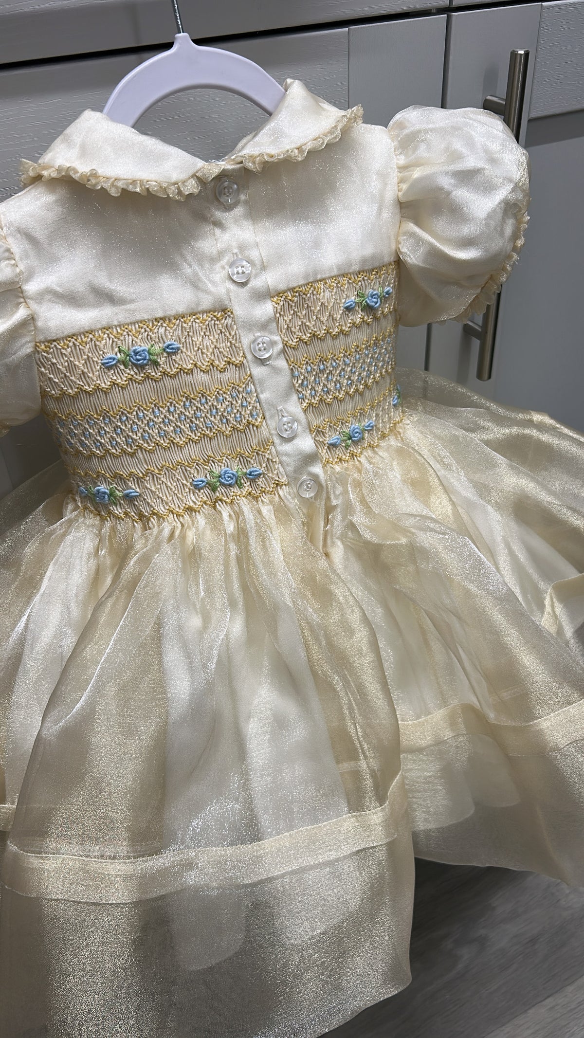 Cream organza dress