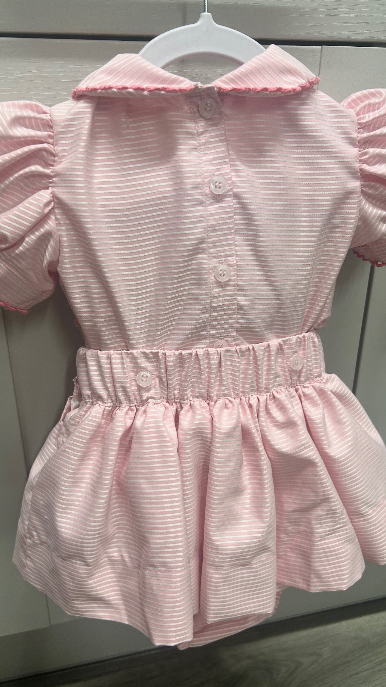 Luxe pink basket romper