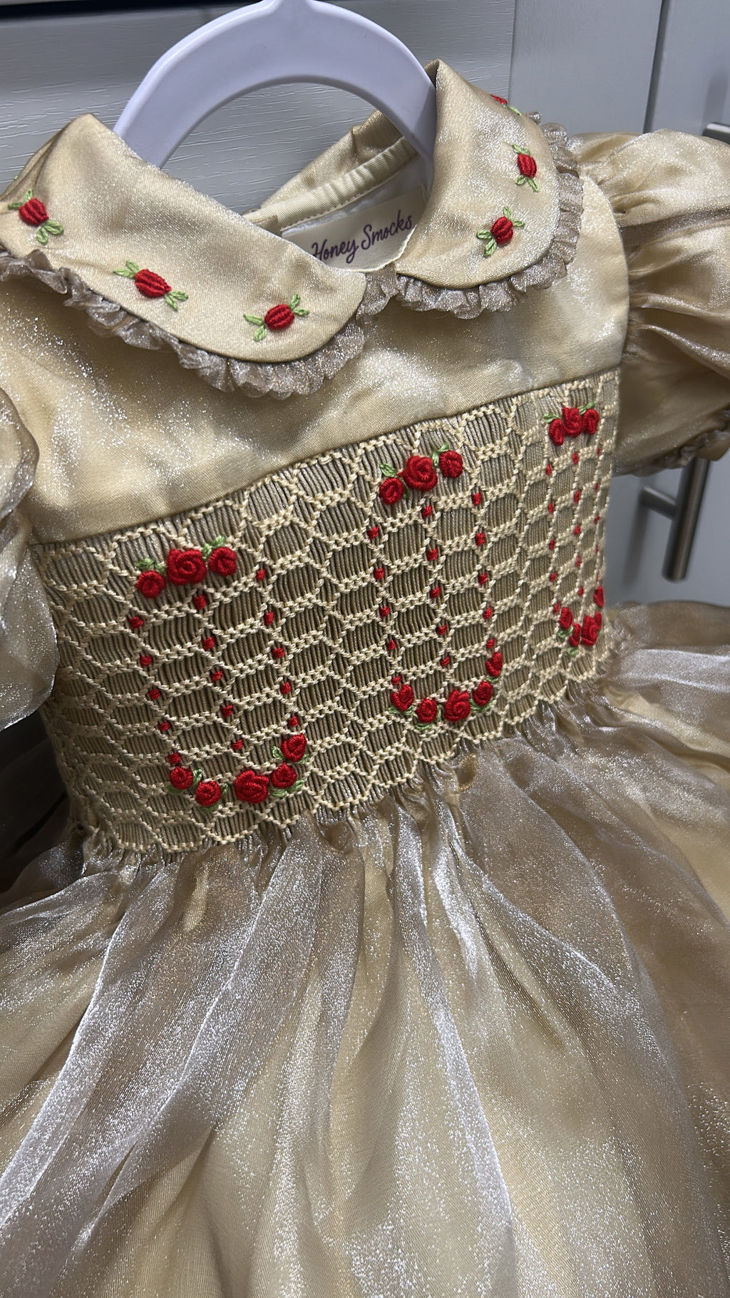 Gold organza Christmas dress