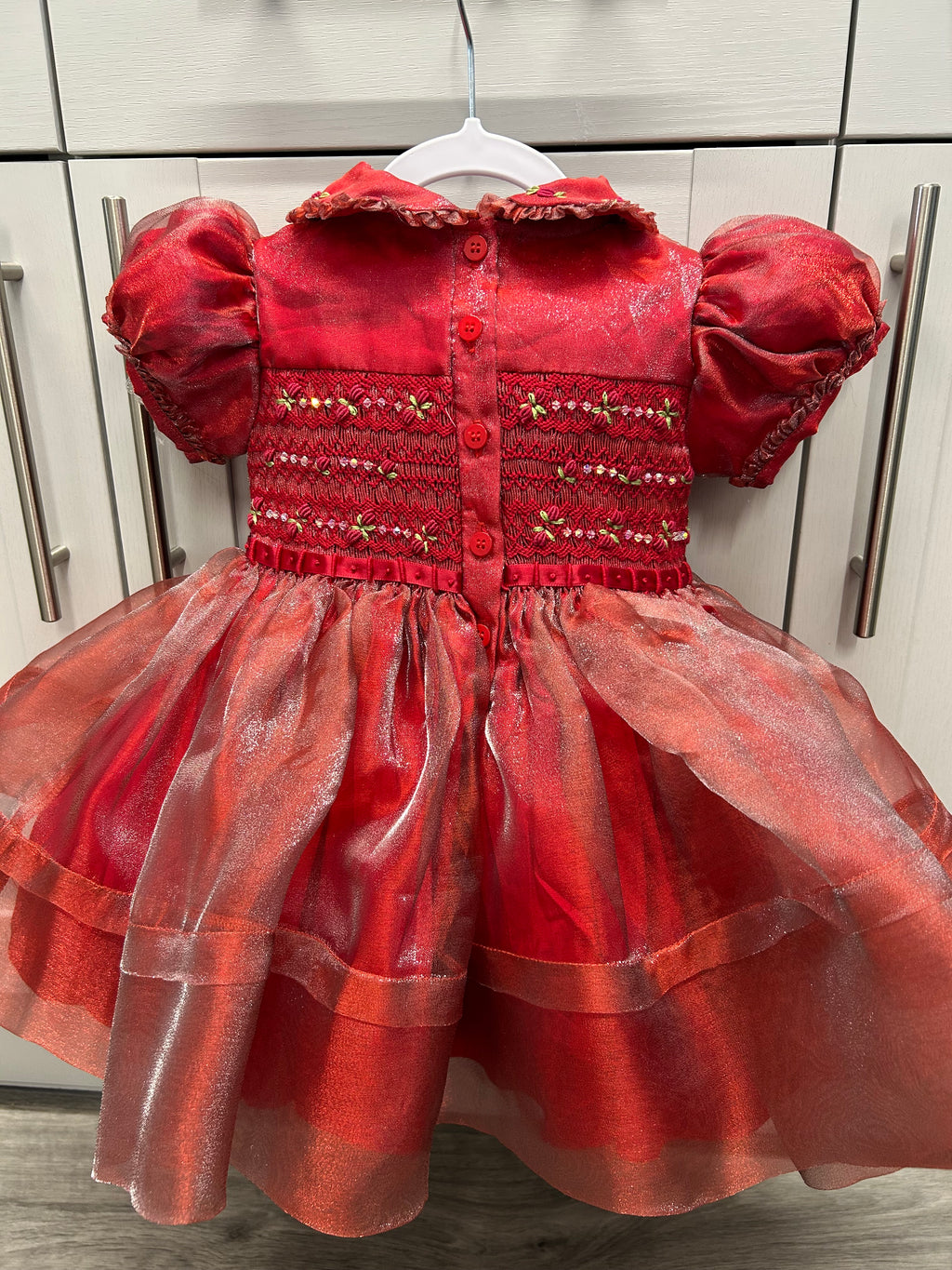 Red organza Christmas desss