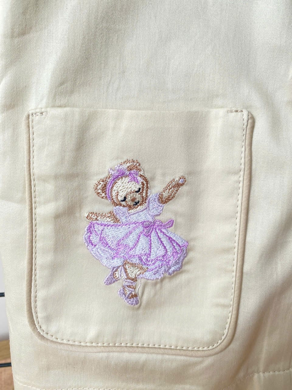 Cream bear pjs