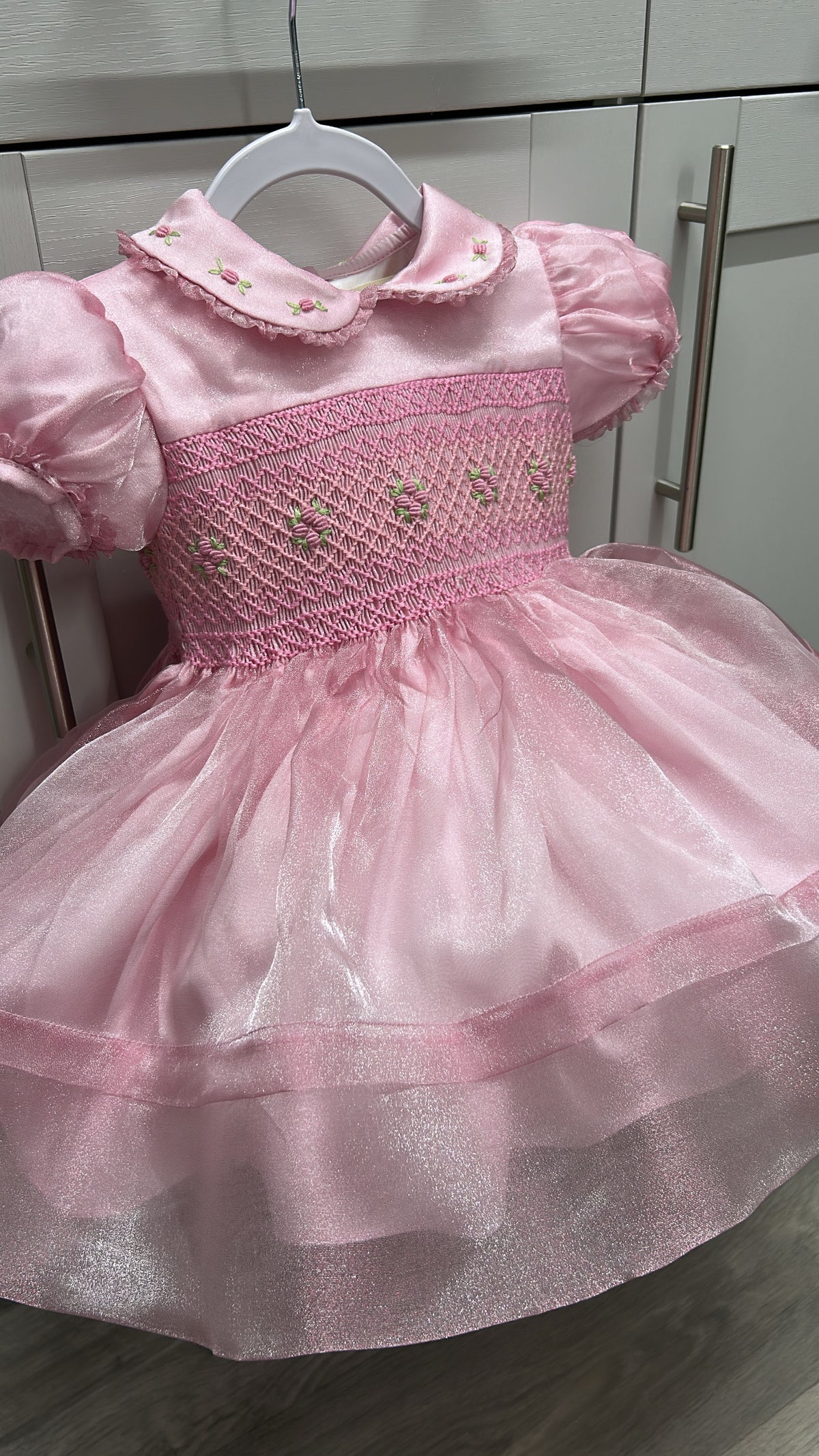Pink organza dress