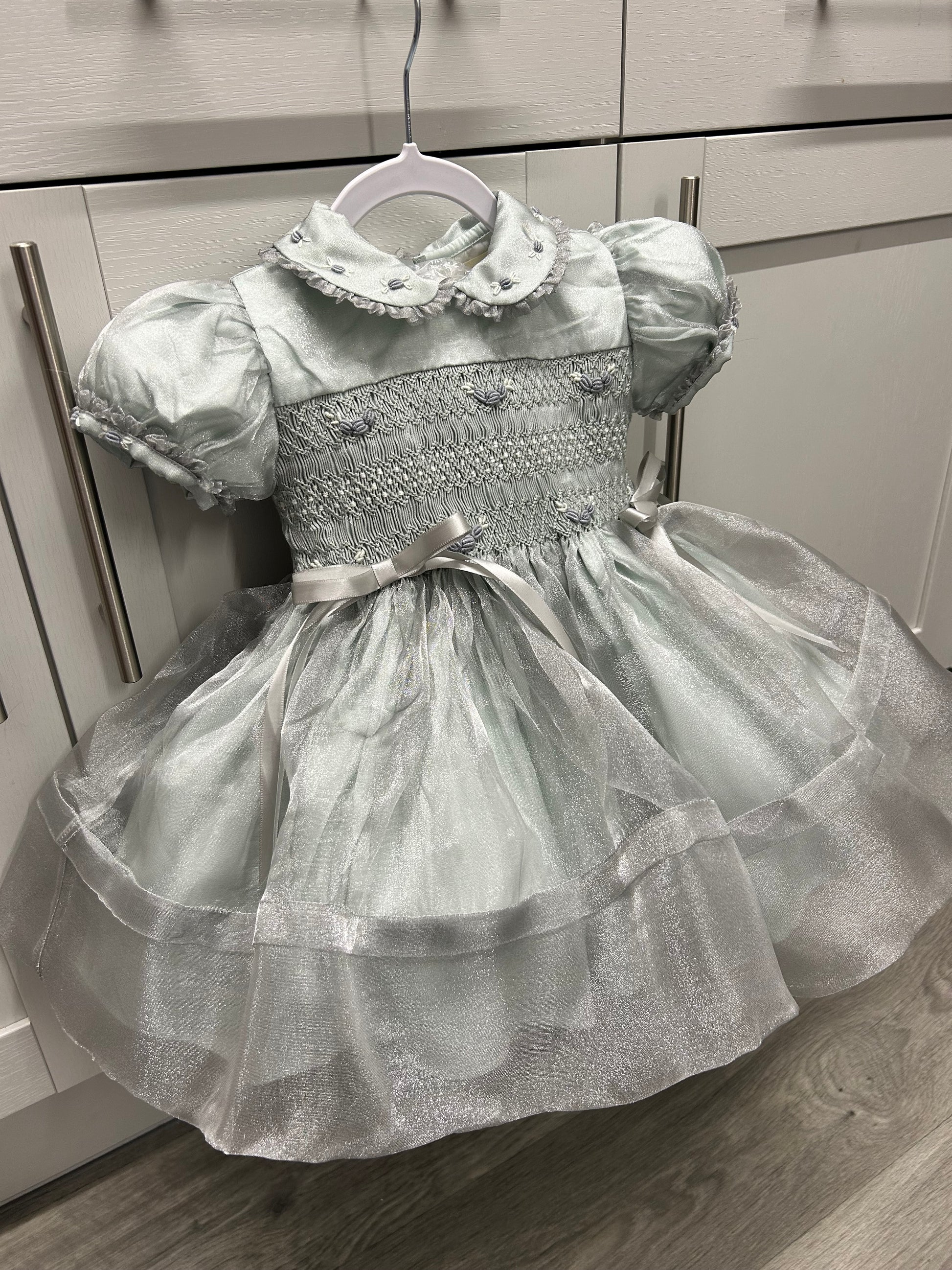 Silver organza dress