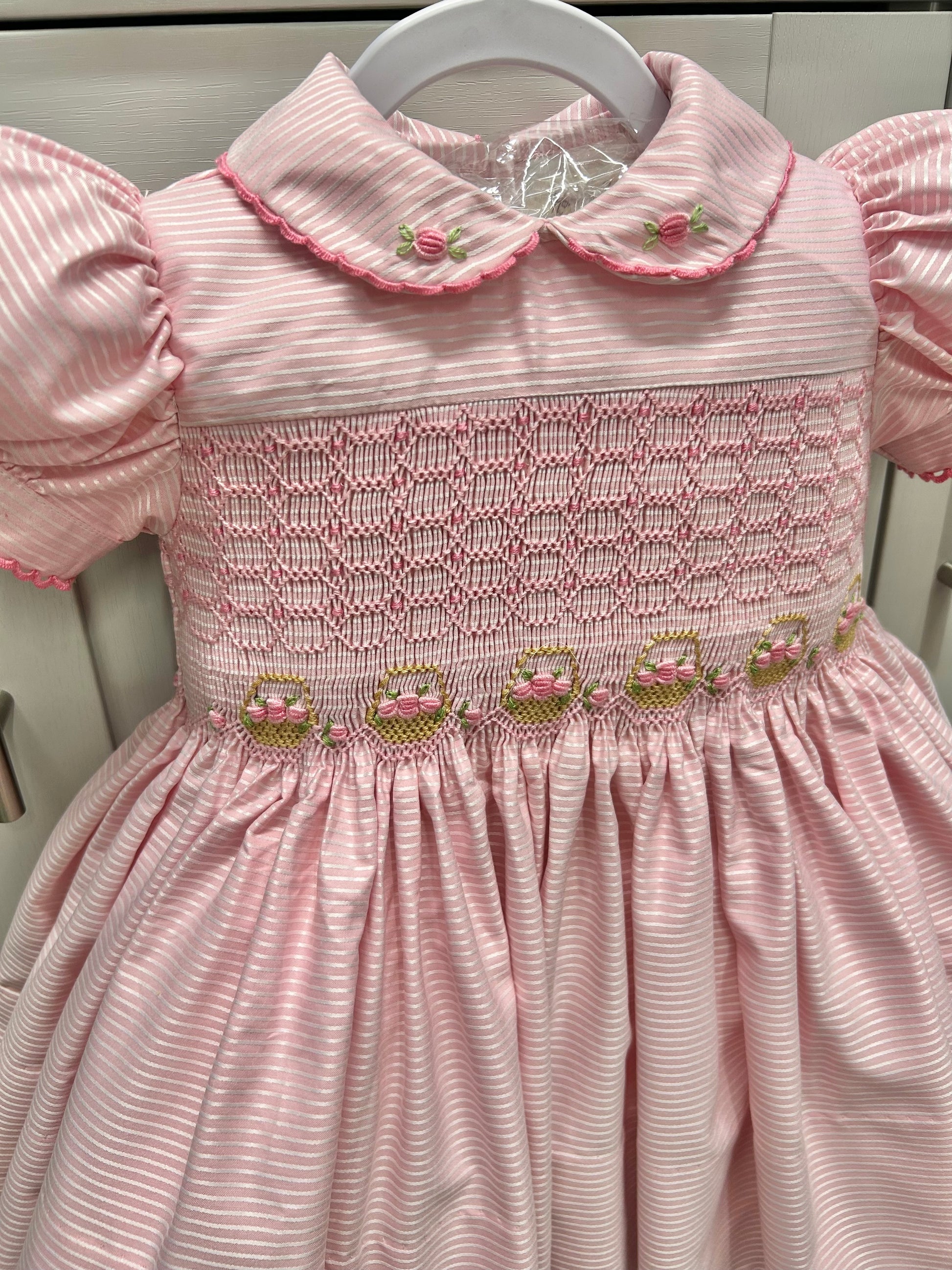Luxe pink basket dress