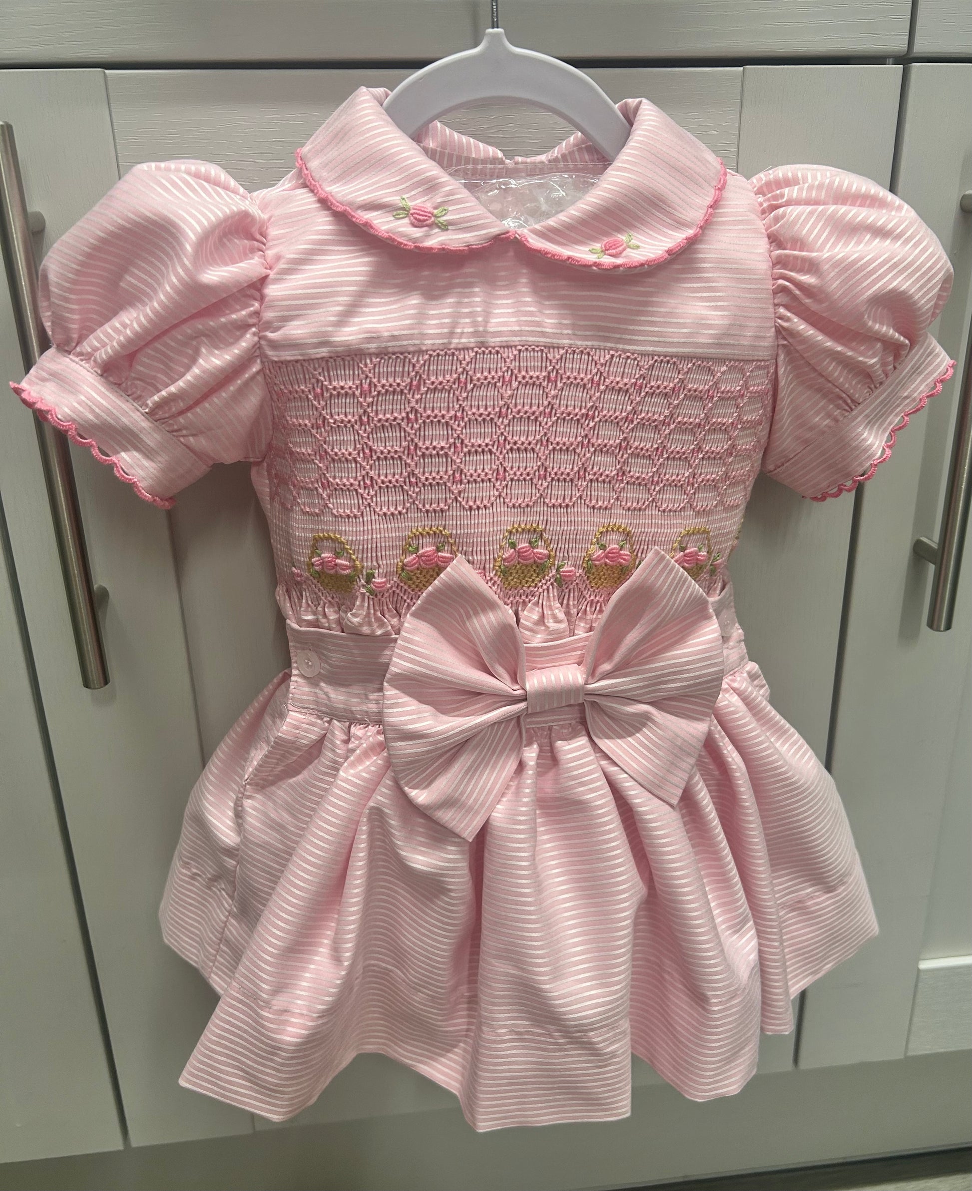Luxe pink basket romper