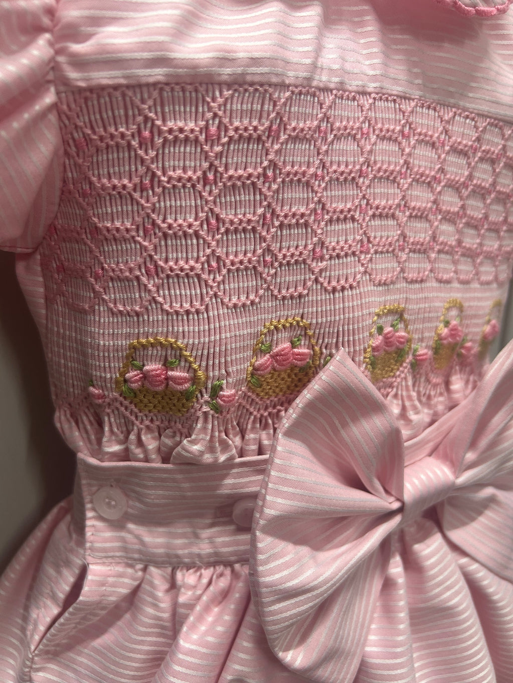 Luxe pink basket romper