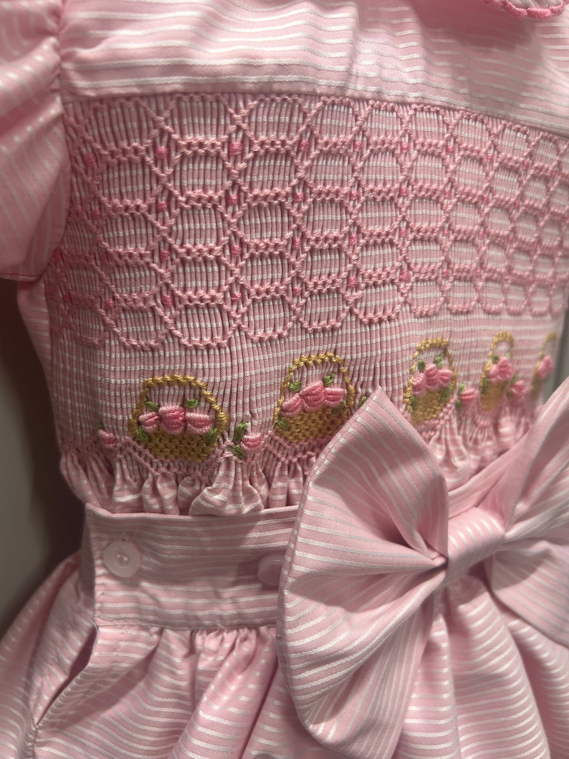 Luxe pink basket romper