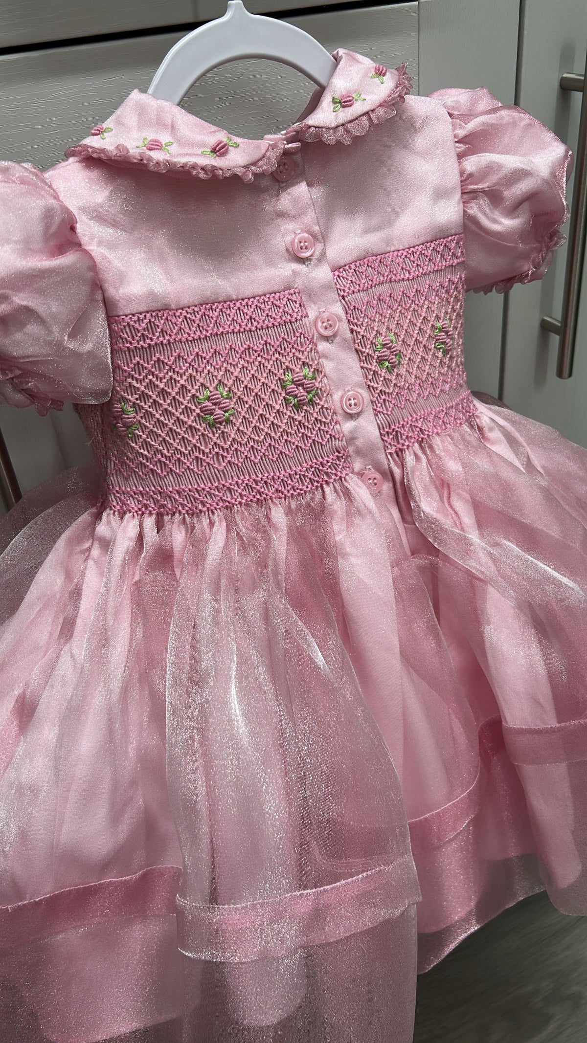 Pink organza dress