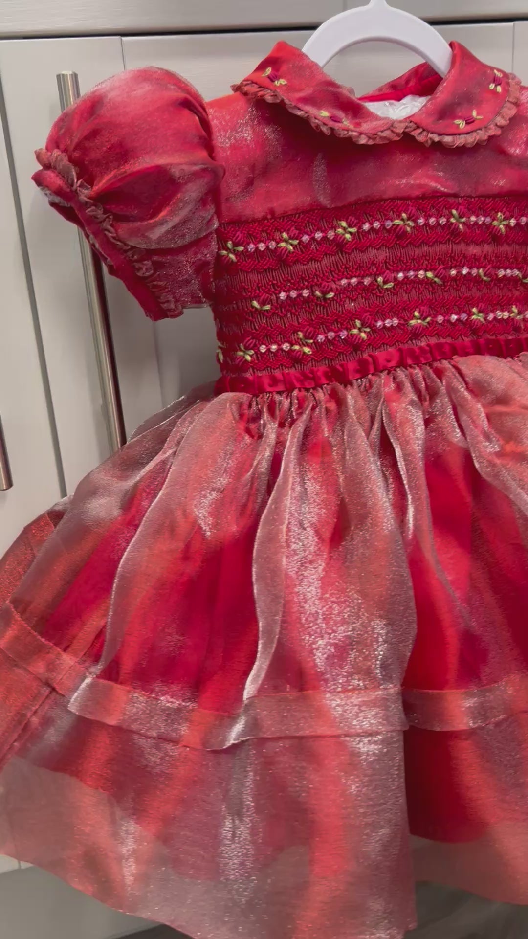Red organza Christmas desss