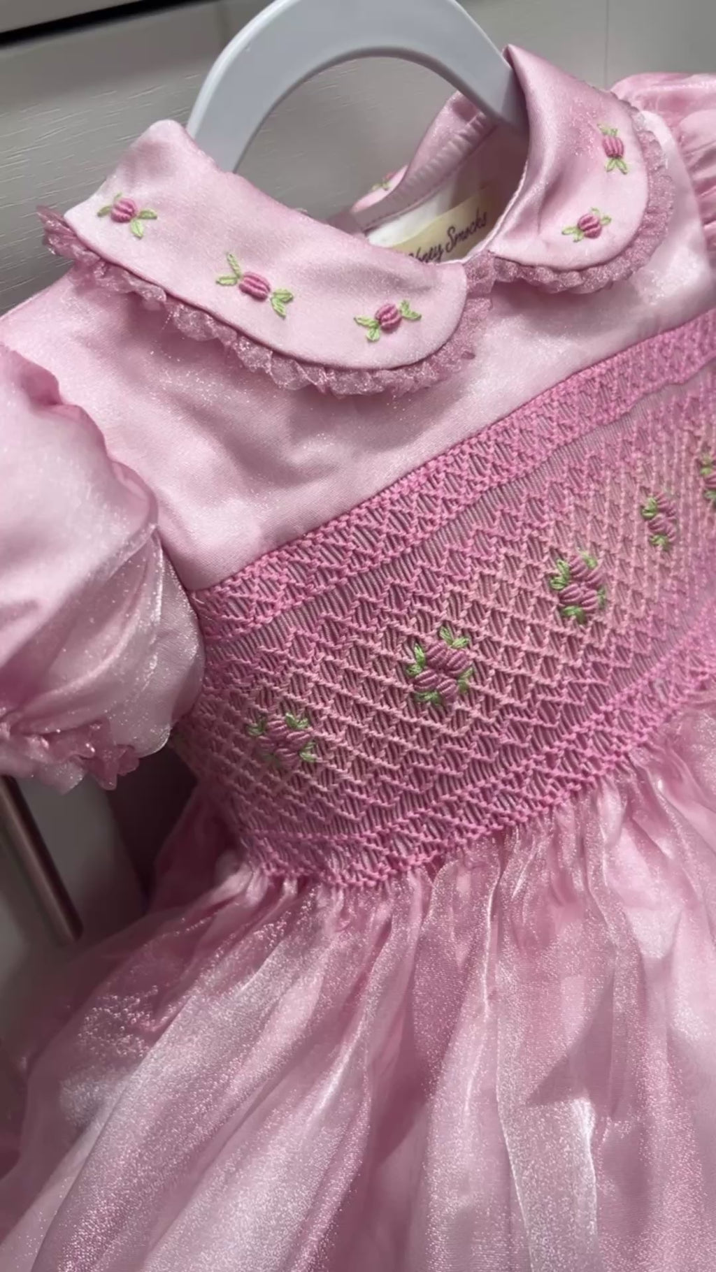 Pink organza dress