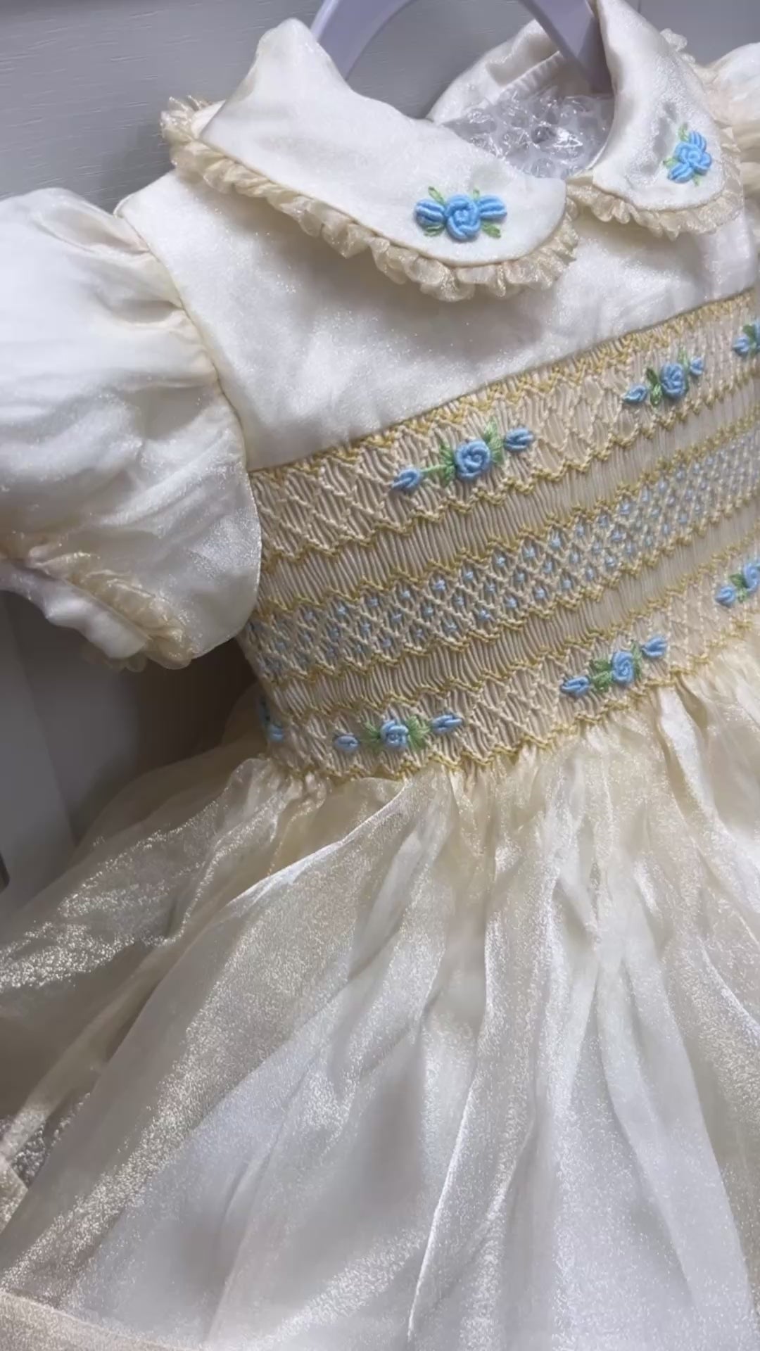 Cream organza dress