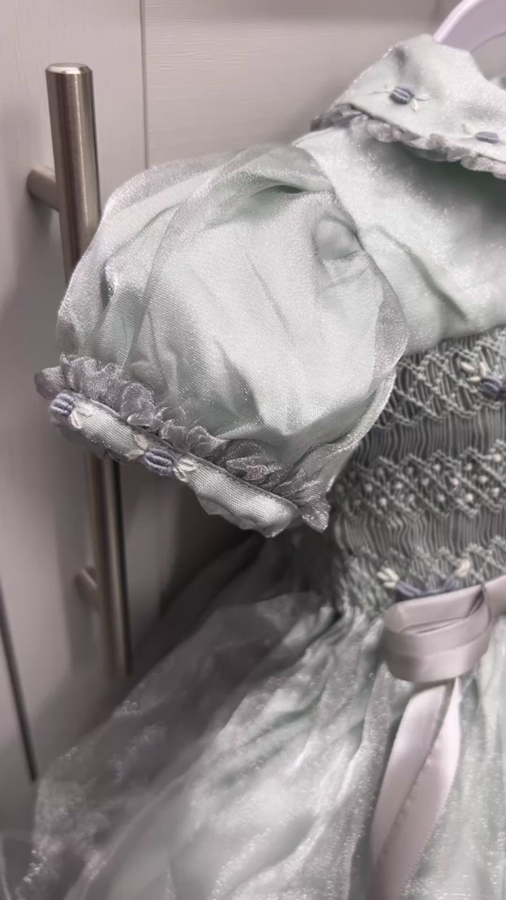 Silver organza dress