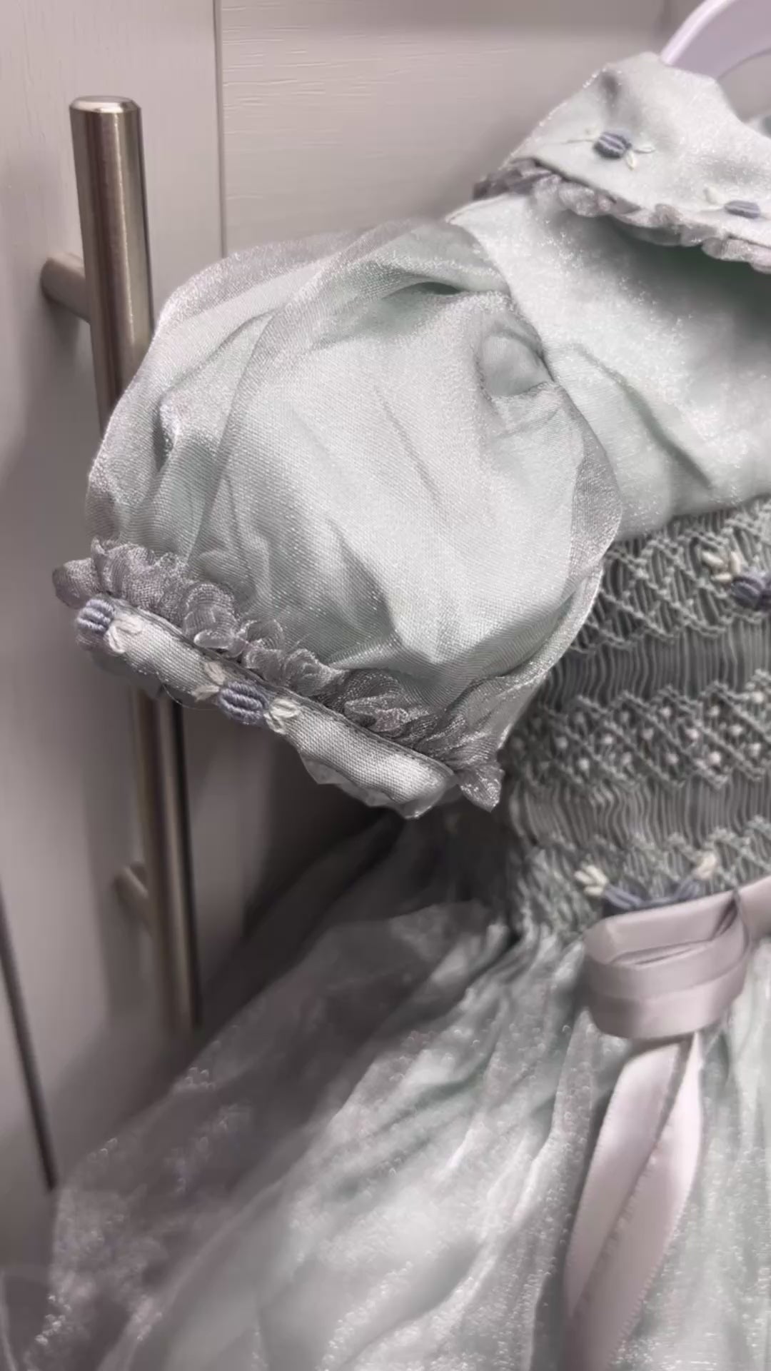 Silver organza dress
