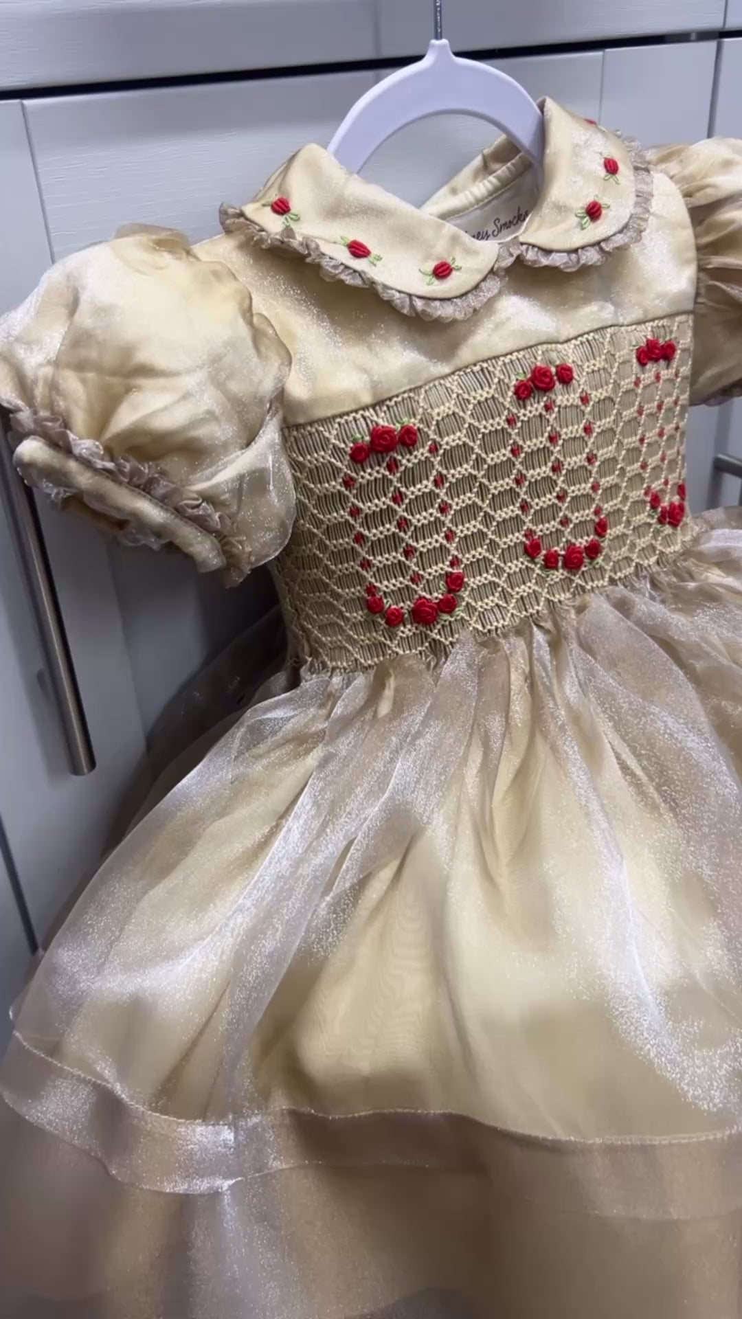 Gold organza Christmas dress